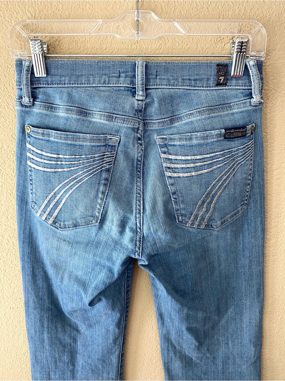 7 For All Mankind Dojo Tailorless Bootcut Flare Jeans 26 - Picture 5 of 12